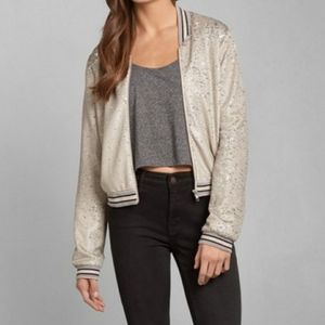 Abercrombie & Fitch Sequin Bella Bomber Jacket S